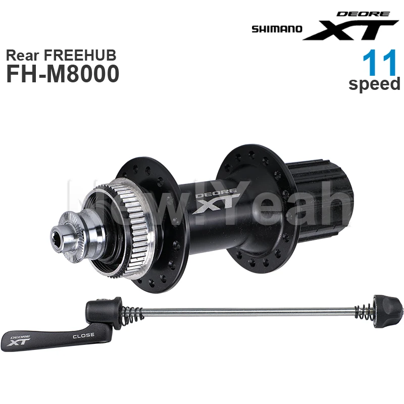 SHIMANO DEORE XT M8000 HUB Groupset Front Hub 100mm and Rear FREEHUB 135 mm with Quick Release 11-speed