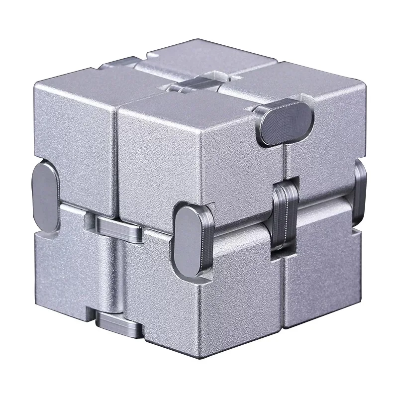 Edc cubo alemão premium liga de alumínio brinquedo fidget bolso-tamanho infinito flip cubo gadget alívio da ansiedade do estresse para adultos crianças