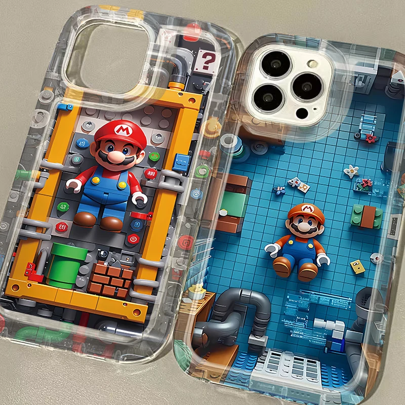 Building Blocks M-Marios Case for Xiaomi Redmi Note 13 12 Pro Plus 5G 4G 12S 11 11S 10 10S 9 9S 8 Pro 12C 10C Soft Silicone Etui