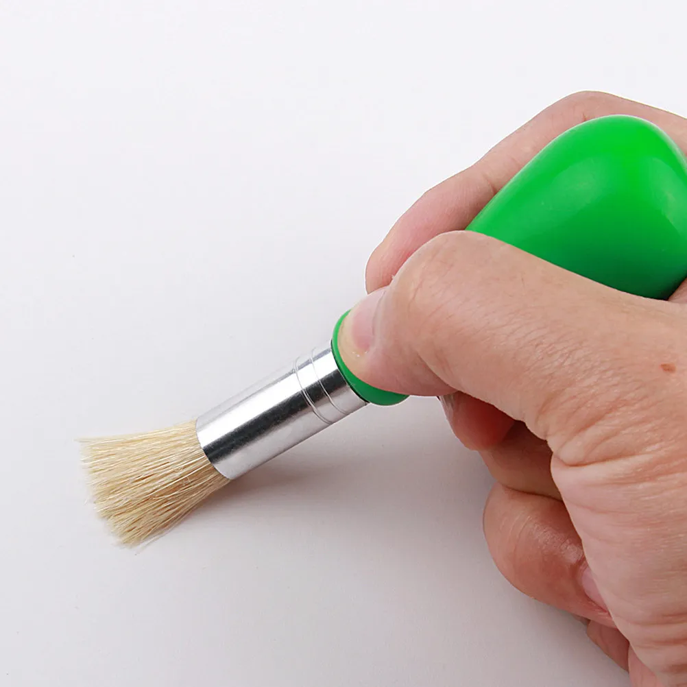 4Pcs Watercolor Brush Set Miniature Painting Easy Grip Bright Color Handles for Preschool Art Supplies Washable