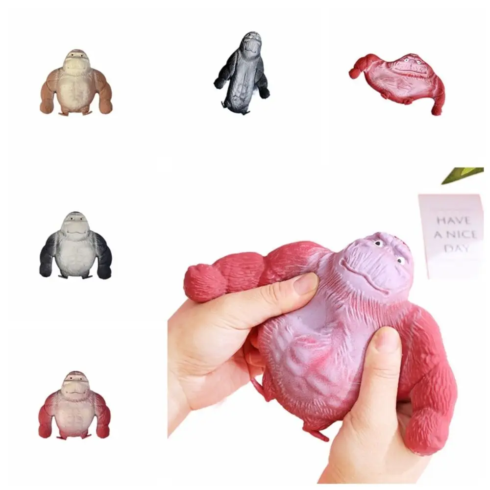 Soft Glue Gorilla Toys Orangutan Stretch Squeezing Monkey Toys Slow Rebound Elastic Squeeze Vent Gorilla Doll 9cm Funny Adults