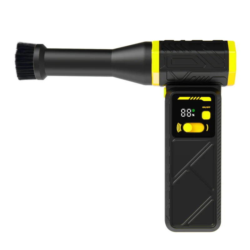 منفاخ توربو Fiizreal H28 بدون فرش - بطارية مزدوجة 8000 مللي أمبير في الساعة 130,000 دورة في الدقيقة مع شاشة رقمية وفوهة قابلة للدوران من النوع C #6