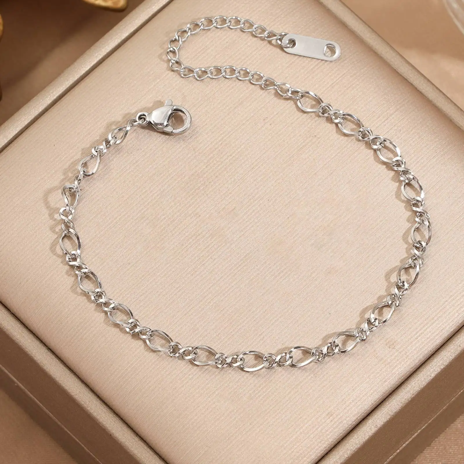Fashion Chain Necklace Bracelet Stainless Steel Jewelry Set for Women Men Jewelry Accessories Gifts