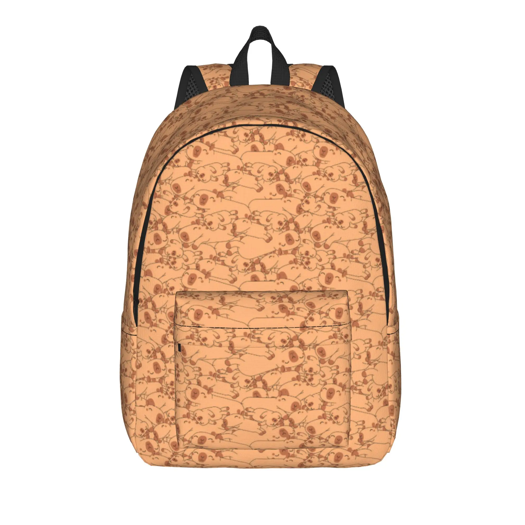 Cute Capybara Animal Doodle Print Backpack  Teen Polyester Travel Backpacks Pattern Leisure School Bags Rucksack