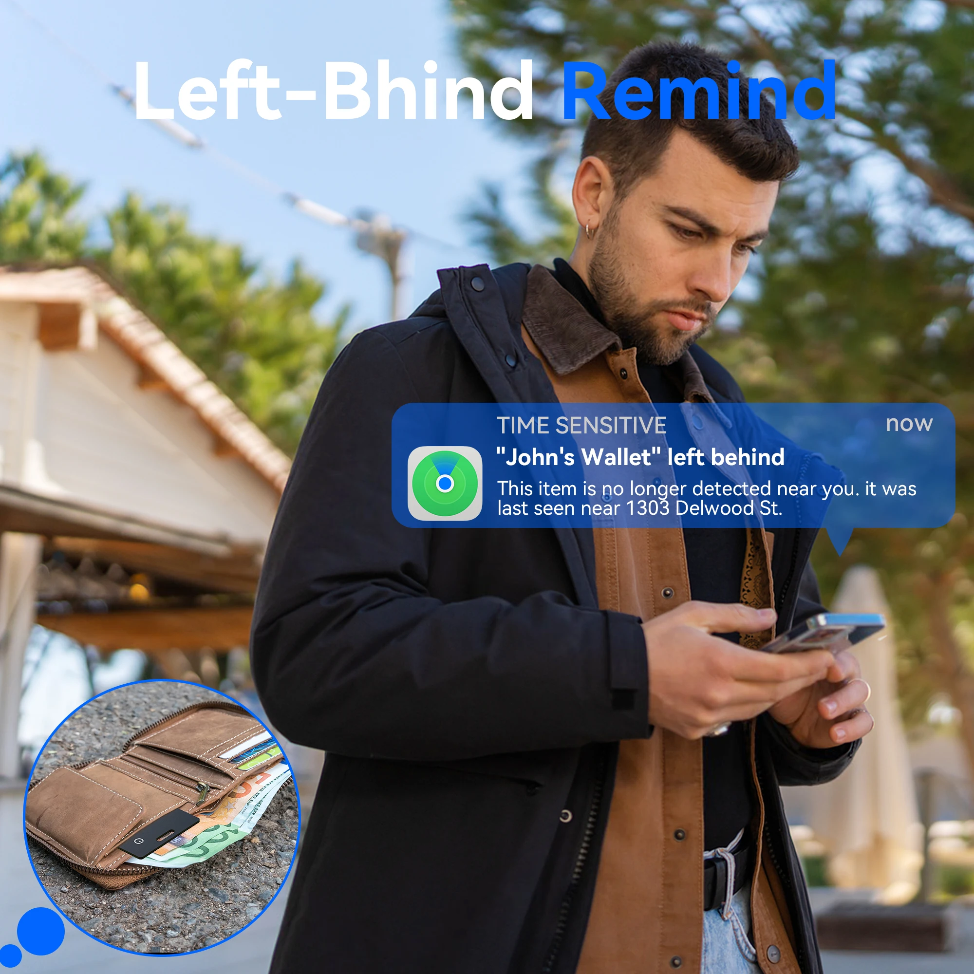 Smart Tracker Tag Wireless Charging Locator Item Finder Wallet Anti-Lost Bluetooth GPS-Tracker für Apple iOS Find My Tag