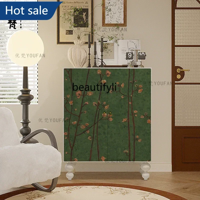 NQ52 Great discounts French style, medieval style solid wood shoe cabinet entering the door and porch against the wall locker li