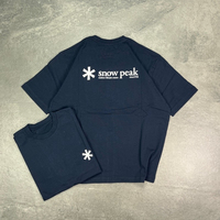 Japanese Fashion Trendy Brand Short-sleeved T-shirt Joint Leisure Outdoor Camping Print Cotton Men and Women Snow Peak Summer
