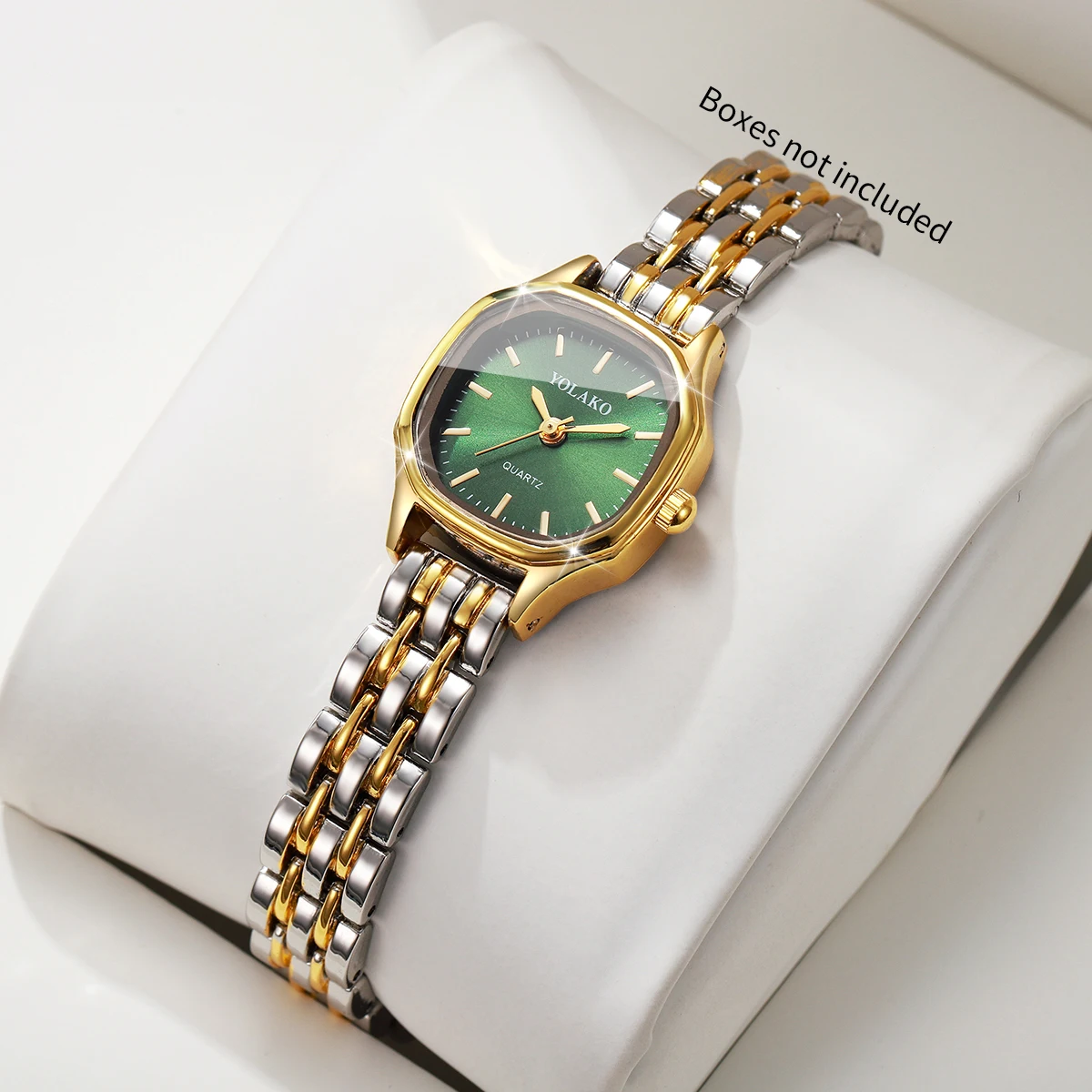 Elegant Square Dial Women's Watches Golden Bracelet Strap Quartz Wristwatches Relogio Feminino Girls Clock GiftWithout Box