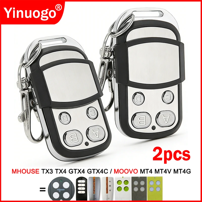 

​For MHOUSE GTX4 GTX4C TX4 TX3 ​MOOVO MT4 MT4V MT4G Garage Door / Gate Remote Control 433.92MHz Rolling Code Hand Transmitter