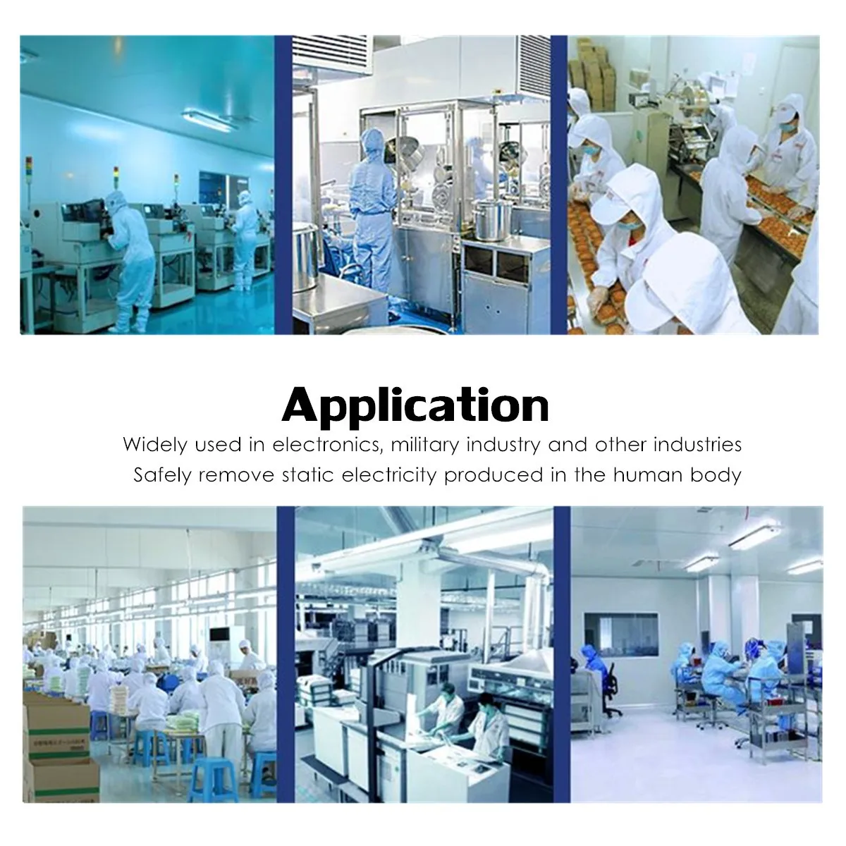 Pulseira antiestática de 6 pés, feita de material elástico macio, fio condutor, pulseira ajustável, corrente anti-ESD