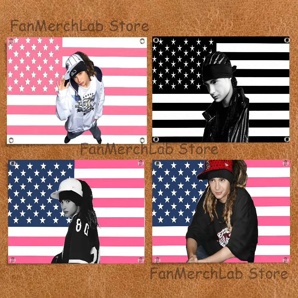 

Singer T-Tom Kaulitz Flags for camping living room bedroom party carnival booth interior decorations