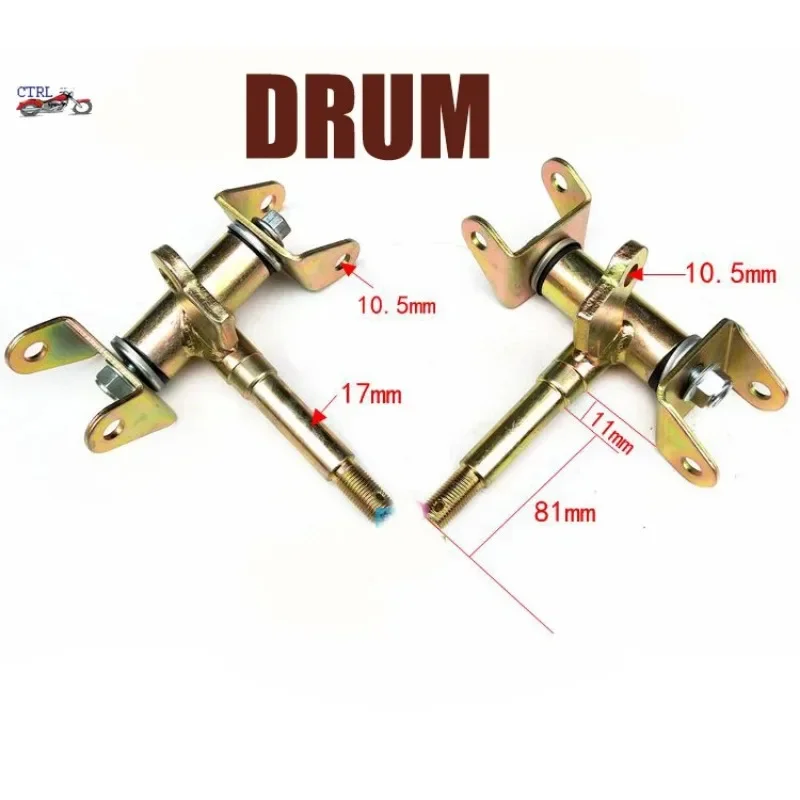 1Pair/2pcs Steering Strut Knuckle Spindle With Drum Brake Wheel Hub Fit For ATV 110cc 125cc 250cc Go Kart Buggy Bike Parts