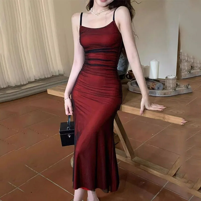 Elegant Women's Party Maxi Dresses Sexy Skinny Backless Spaghetti Strap Dress Female Summer Birthday Evening Club Long Dress - Image 6