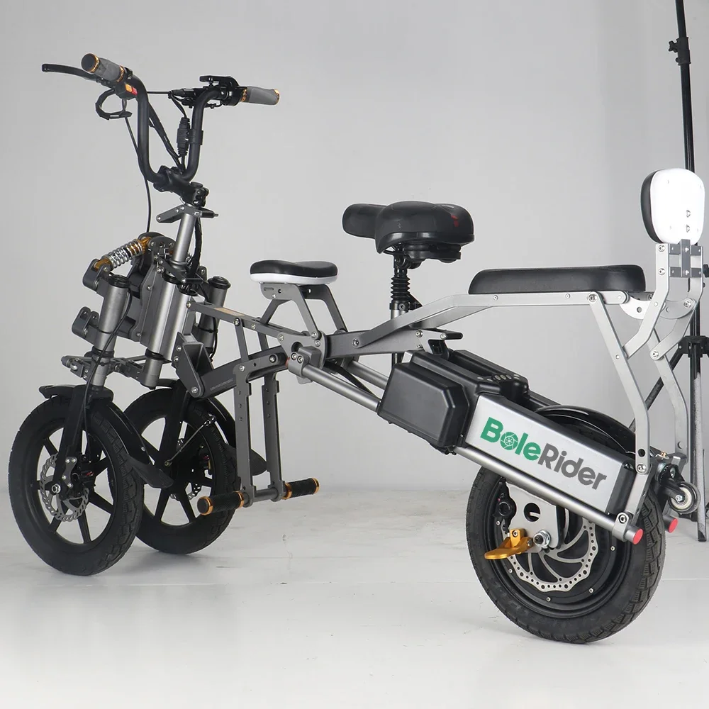 New 48V 500W folding off road mobility electric scooter full suspension 3 wheels electric scooter for adult tricycle