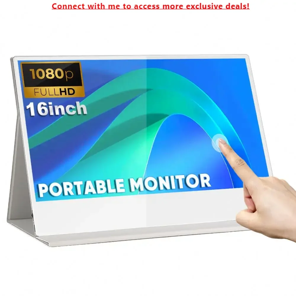

16 Inch 5mm Thiness Narrow LCD Display FHD 60hz Touchscreen Portable Monitors Support Digital Stylus Pen