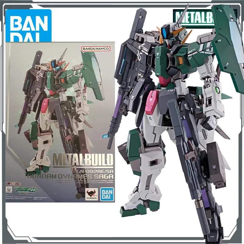 

Bandai Original Mobile Gundam METAL BUILD GUNDAM DYNAMES SAGA GN-002RE/SA Anime Action Figures Toys for Boys Gift Model Ornament