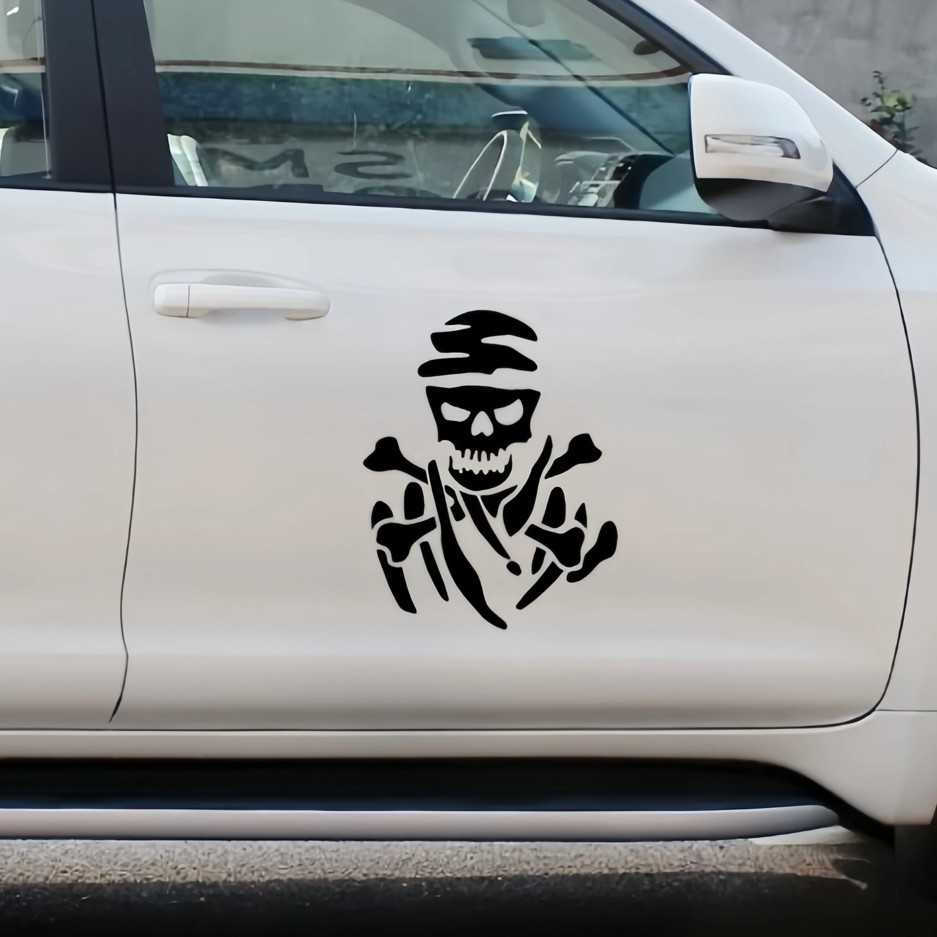 Car Stickers Skulls Crossbones Mummy IDakar Reflective Decals For Mitsubishi Pajero Hilux Fuel Tank Cap Doors Motorcycles view 4
