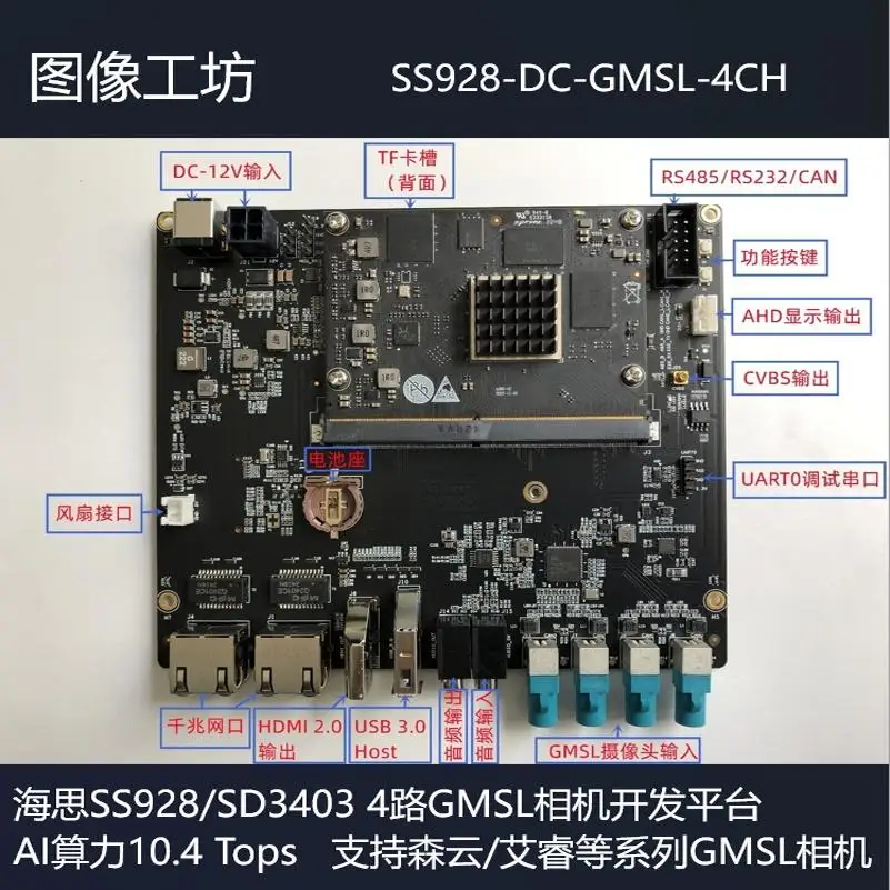 SS928/SD34034-channel GMSL Development Platform/10.4Tops/domestic/AHD Display/CANx2