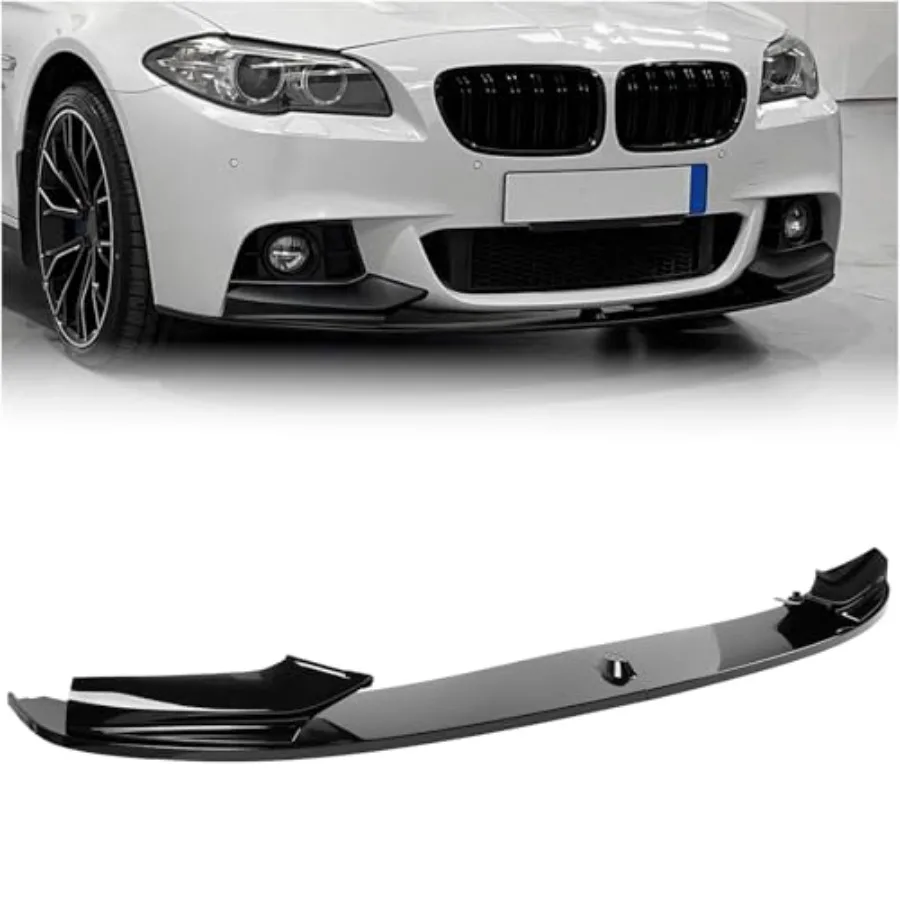 Fit for 2011-2016 BMW 4 Series F10 F18 M Sport Front Bumper Lip - 528i 535i 535d 550i 4pcs Gloss Black ABS Air Splitter Chin Bo