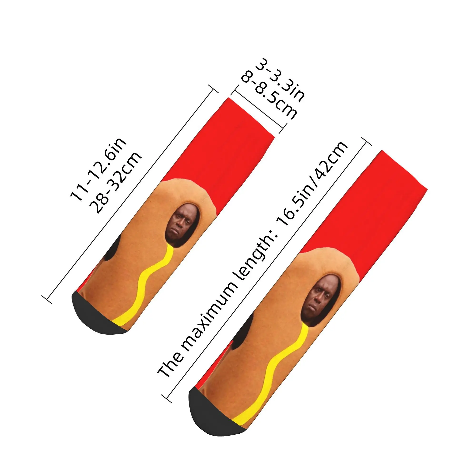 All Seasons Captain Raymond Holt - Hot dog Socks Harajuku  Sport Middle Tube Socks Soft Casual Stockings for Men Women  Gifts
