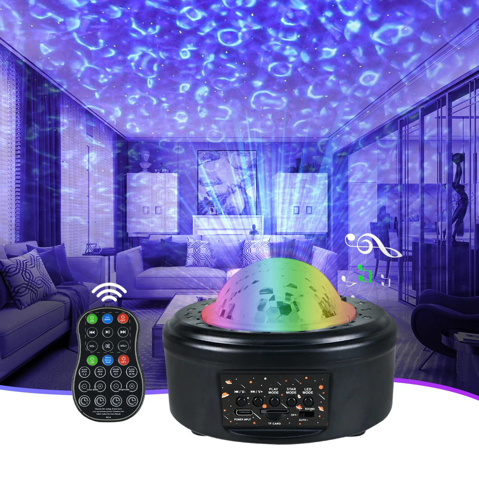 

HCWE 10-планетяная светодиодная лазерная лампа для дискотеки, звездный проектор, танцевальный свет, звездное облако, лампа для вечеринки для детской спальни, DJ, светодиодный диско-ночник