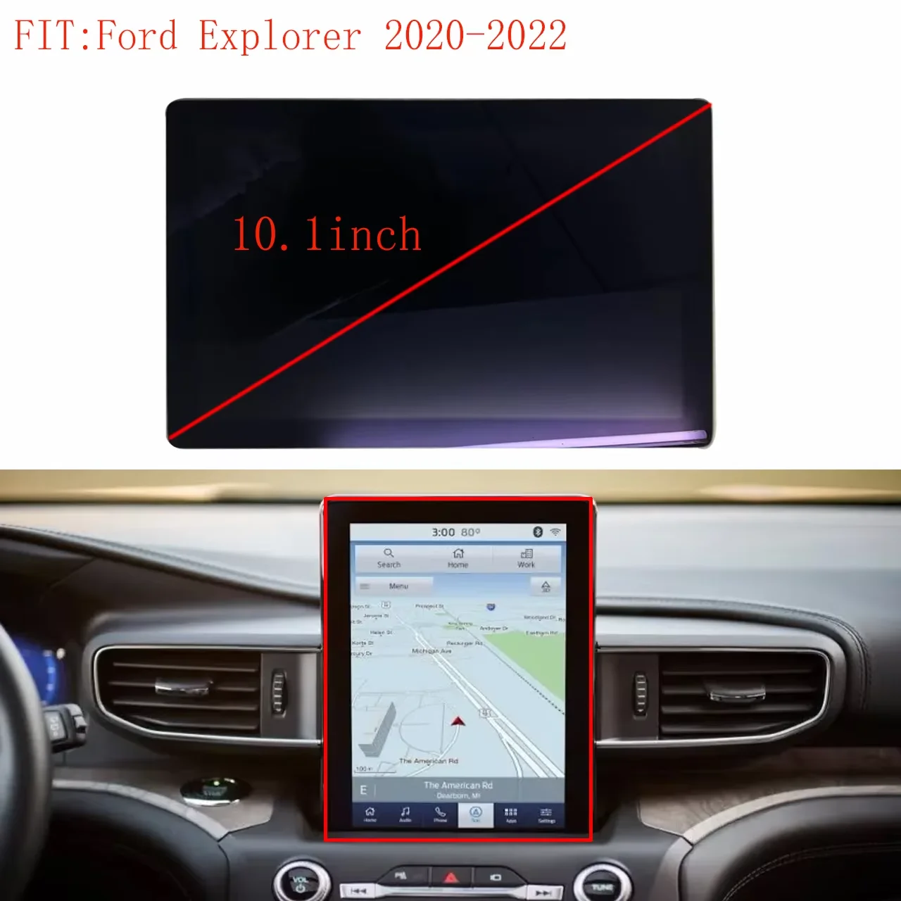 Original New 10.1-inch Replacement LCD Display Screen For FORD EXPLORER 2020-2022 LB5T18B955UA, LB5T18B955UB, LB5T18B955UC