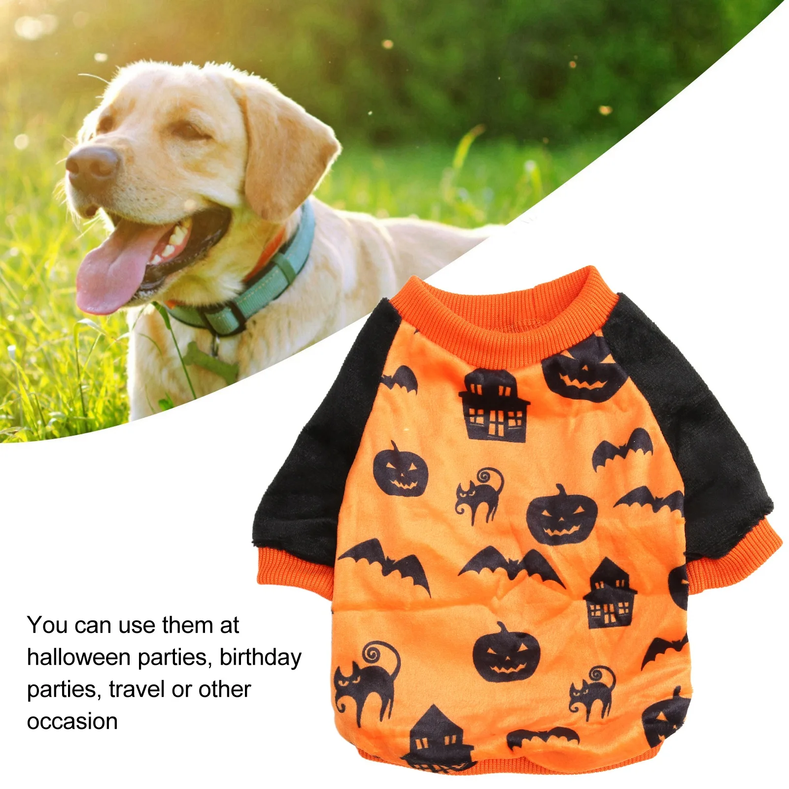 Pet Clothes For Halloween Costumes Pumpkin Pattern Lovely Shirt For Pet Medium Dogs Puppy Cats T Shirt