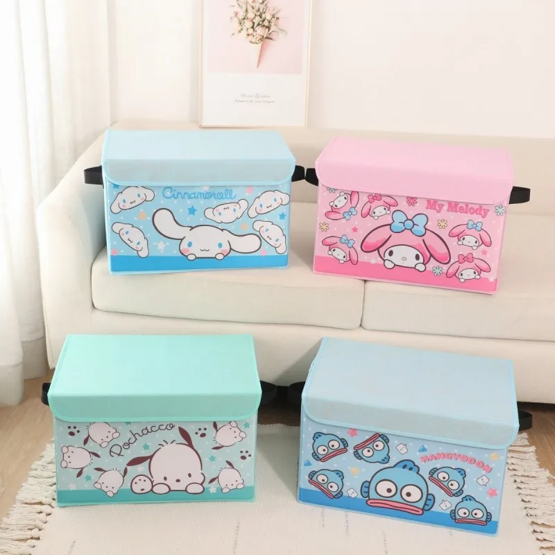 

Kuromi cartoon storage box Sanrio Popular Hot Sell Kawaii cute Dustproof debris box bedroom dormitory Portable small Anime box