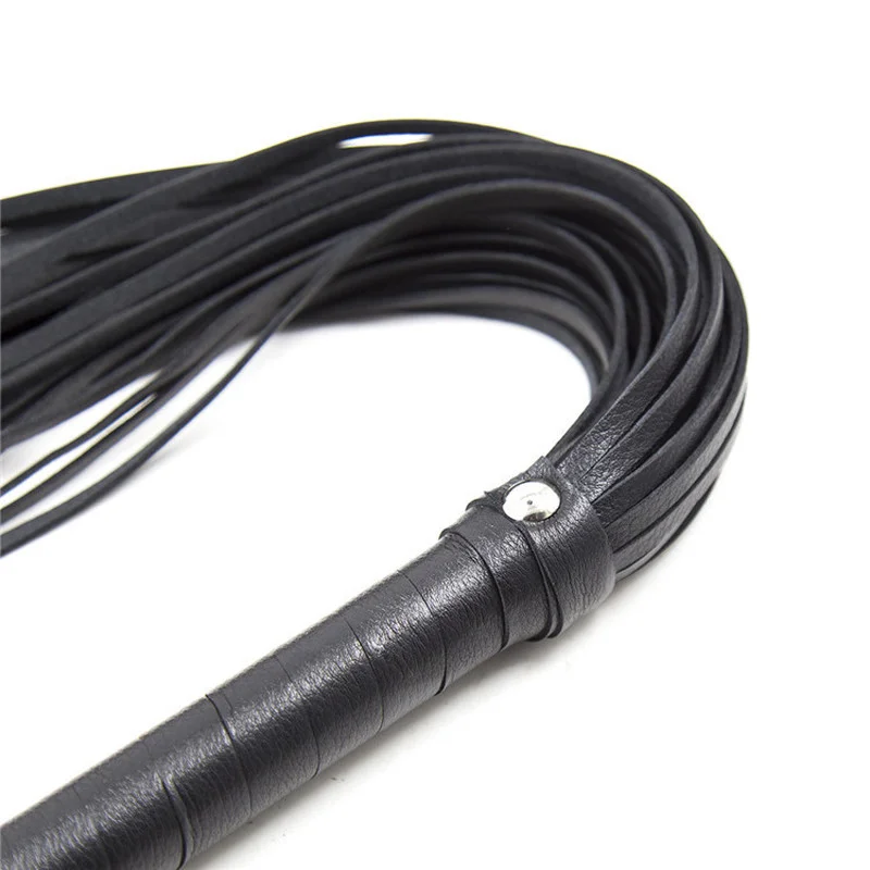 3 Colors High Quality Pu Leather Pimp Whips Racing Riding Crop Party Flogger Hand Cuff Queen Black Horse Riding Whip Length 46cm