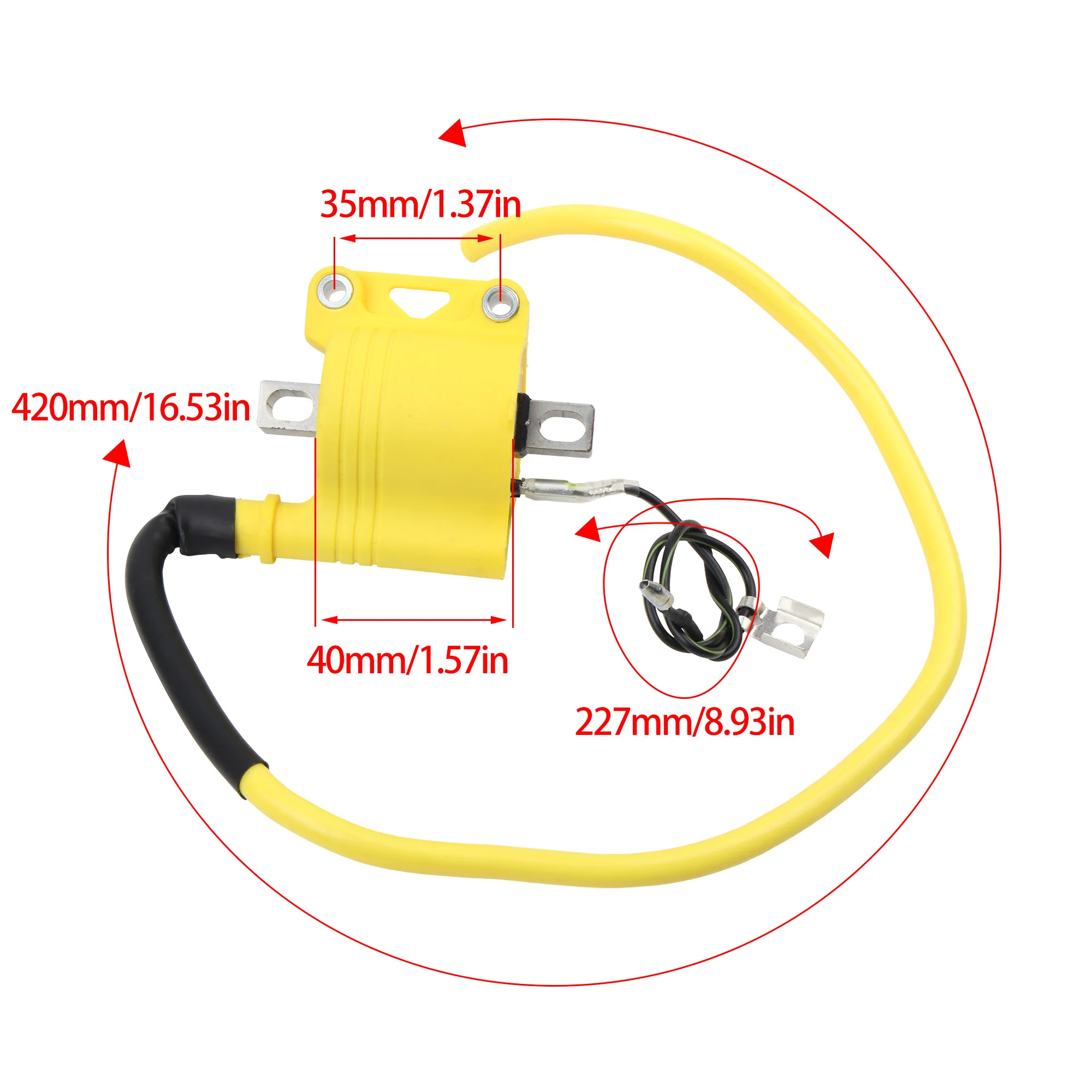 Universal 2T/4T Motorcycle Ignition Coil Racing Coil for KTM Honda Yamaha  ATV Scooter Moped Go Kart Dirt Bike Replacement Parts image 6