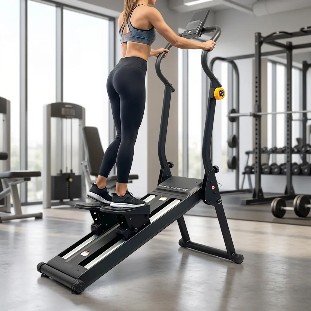 New Model Fitness Adjustable Magnetoresistive Steel Collapsible Stair Climber Exercise Machine Stair Stepper Home Use Sports