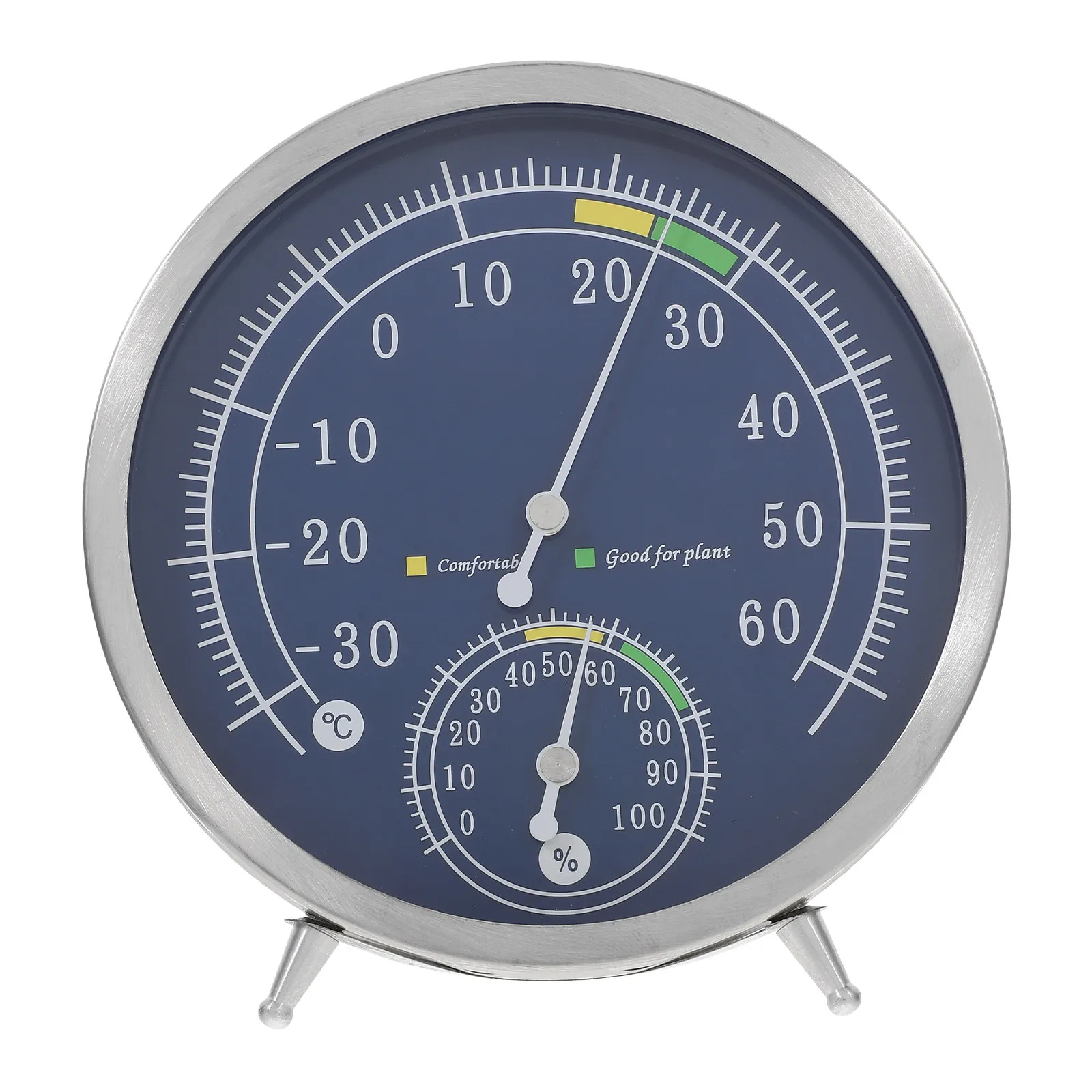 

High Precision Stainless Steel Indoor Thermometer Hygrometer for Home Living Room Bedroom Desk Wall Mount Accurate Temperature