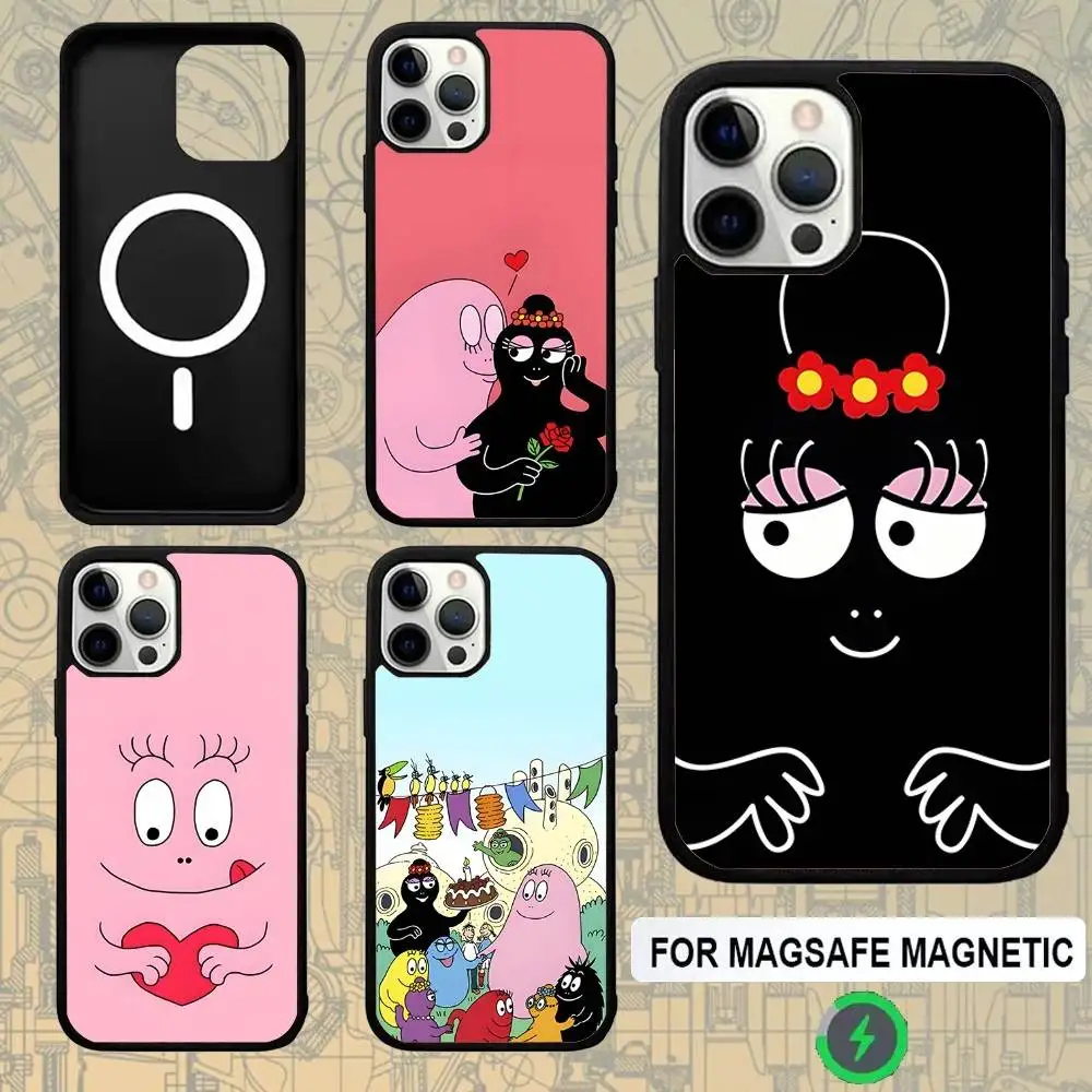 

Cute B-BarbapapaS For Magsafe Wireless Charger Case For iPhone 15,16,17,13,14,11,12,Pro,Max,Plus,E,Air,Mini Cover