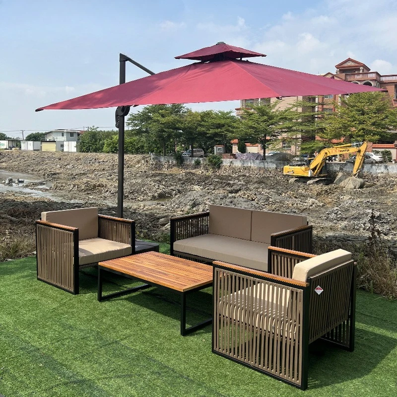 

Outdoor B & B villa courtyard leisure rope sofa combination outdoor rooftop terrace woven waterproof single chair