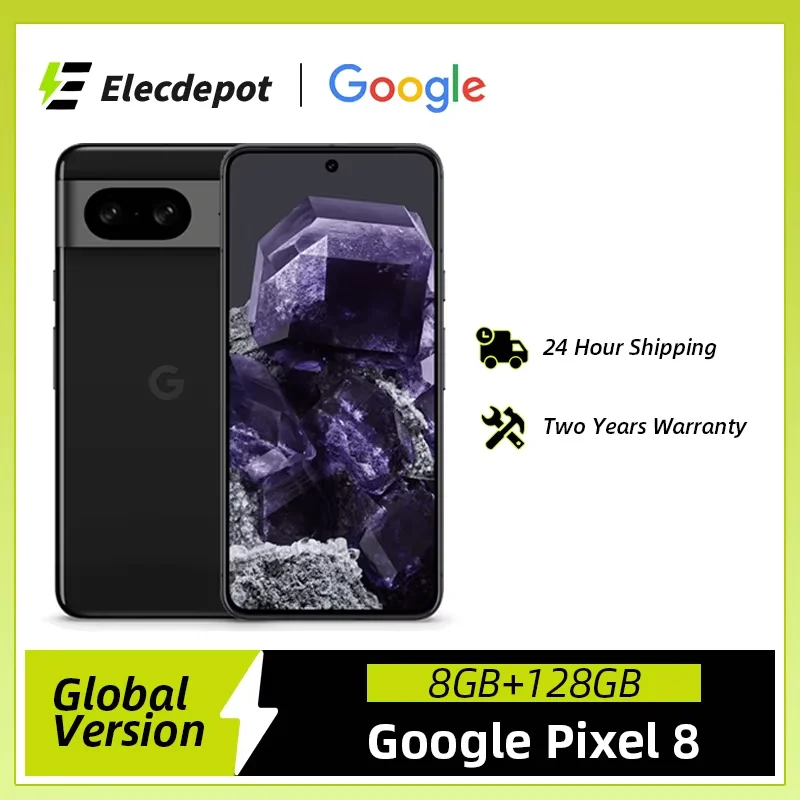 Global Version Google Pixel 8 5G Google Tensor G3 50MP Rear Camera IP68 Live Translate 4575mAh Battery 120Hz Smooth Display Smar