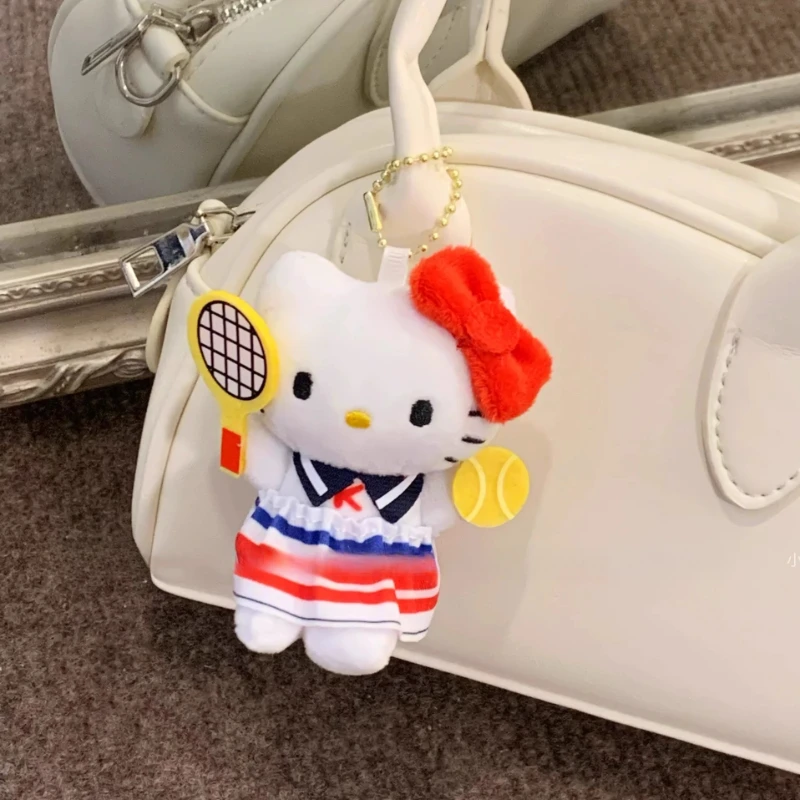 ファッション漫画サンリオブルーハローキティ人形アニメキーホルダーかわいい漫画キーホルダーバッグ車のキーアクセサリー女の子の誕生日プレゼント