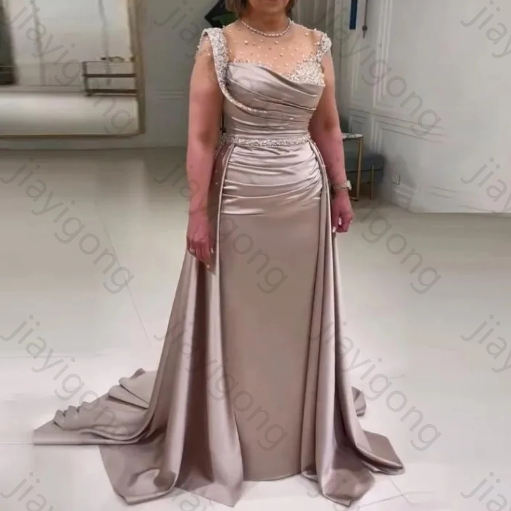 

Customized Mermaid Cap Sleeves Evening Dresses Elegant Sequined Celebrity Dress Exquisite High Quality Prom Party Gown for Women