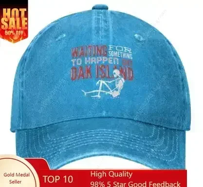 Waiting for Something to Happen On Oak Island Dad Hats Adjustable Baseball Cap Denim Vintage Hat Outdoor Strapback Cap