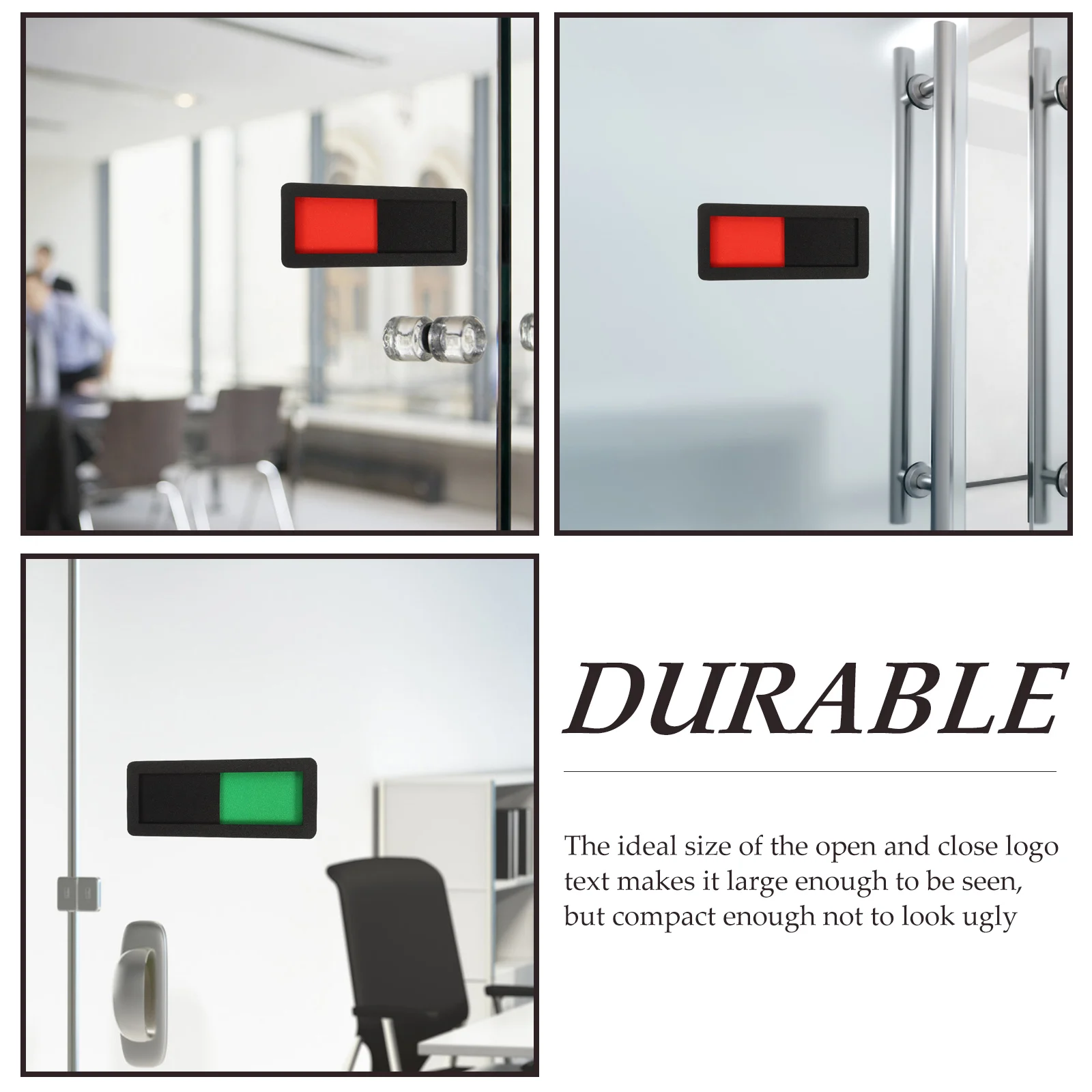Tanda Indikator Slider Akrilik Modern untuk Pintu Kantor Privasi Dihuni Status Kosong Papan Pengalih Dekorasi Ruang Konferensi