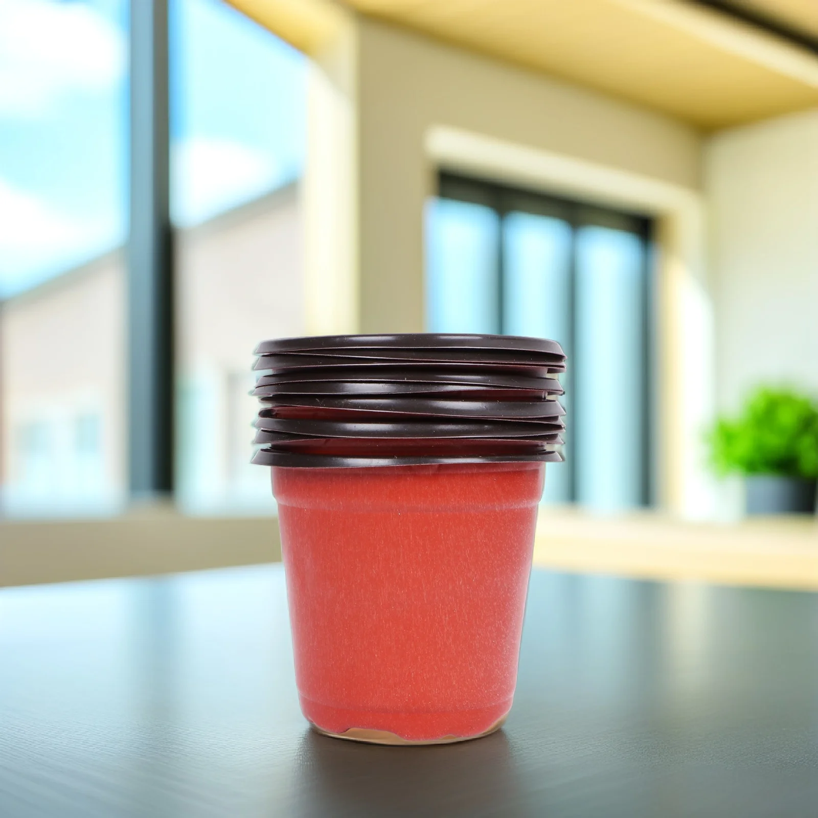 

50pcs Plastic Flower Pot 110X87X99Mm Premium Minimalist Design For Succulents Cacti Indoor Garden Decoration Storage Basin