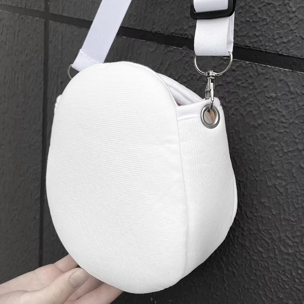 Bolsa de panqueques en blanco por sublimación, bolsa de la suerte de poliéster, bonito cubo de agua de una pieza, monedero de hombro para impresión por transferencia de calor