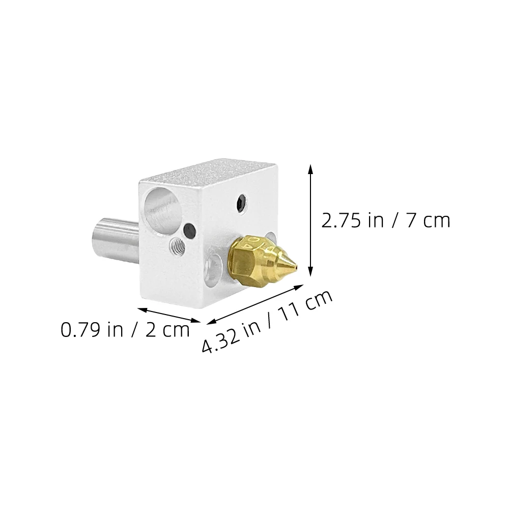 

1 Set 3D Printer Extruder High Temp Brass Nozzle 0.4Mm Replacement Printer Head Precision Fittings Parts