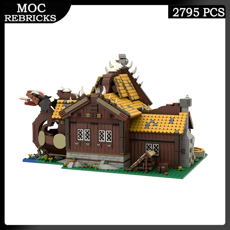 Moc History Movie Building Blocks View Viking Legendary architettura classica casa giocattoli educativi per regali di compleanno per bambini