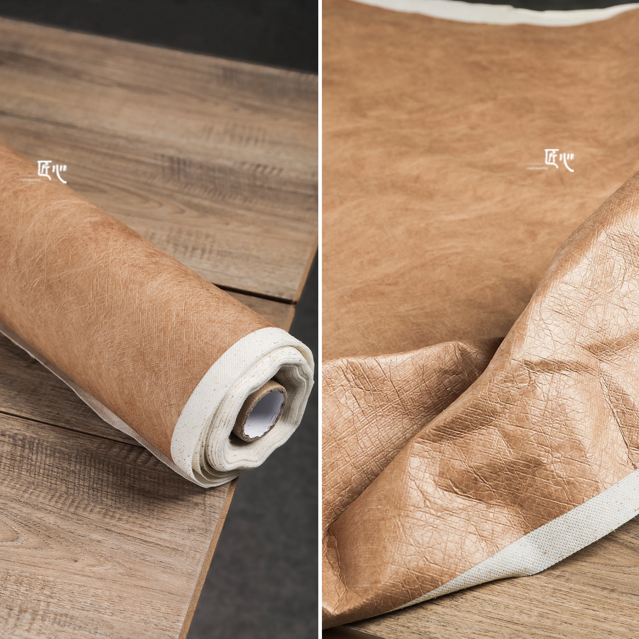 Camel kraft paper thickened Tyvek washed breathing paper can't be torn, bag jacket designer fabric