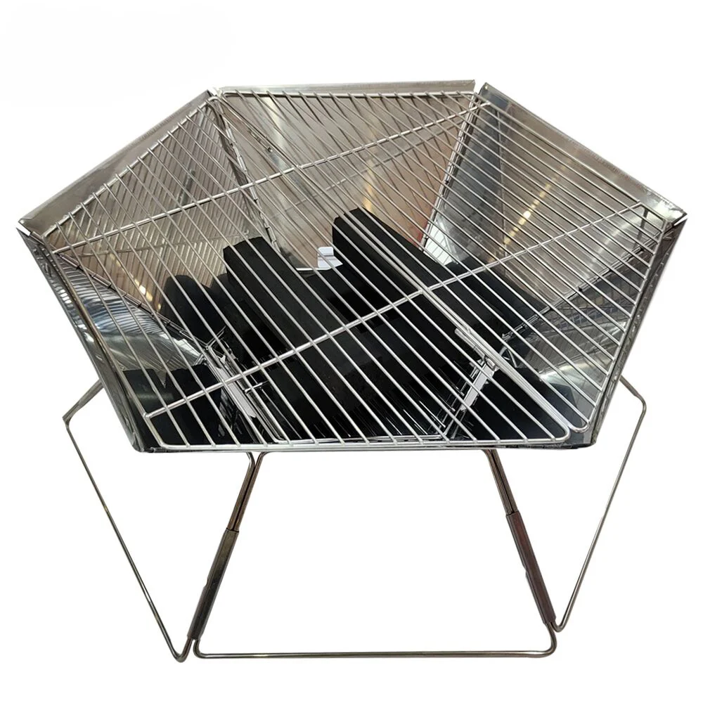 

Thickened Stainless Steel Portable Barbecue Grill Household Windproof BBQ Charcoal Grills