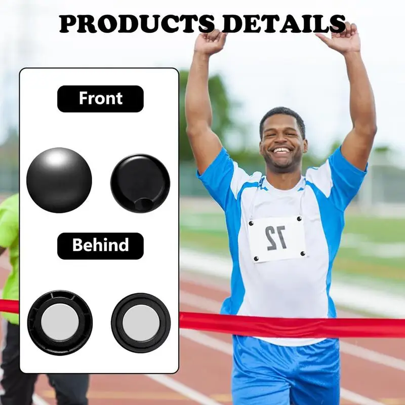 

Bib Magnets For Runners 8 Pairs Sports Number Buckles Multi-Function Reusable Bib Magnets For Sports Track Competition Dance