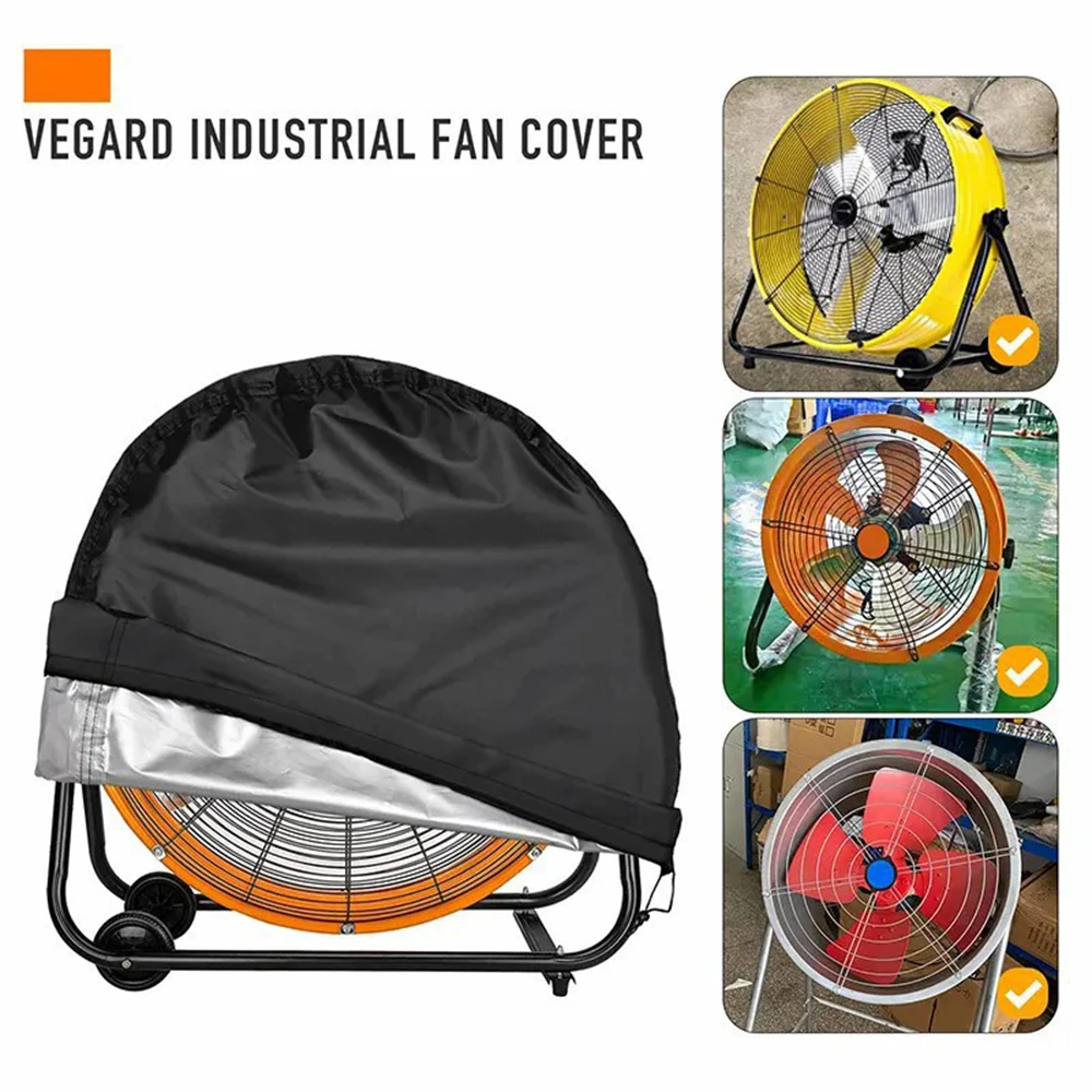 Oxford Silver Coated Industrial Outdoor Fan Cover Waterproof UV Dust Proof Universal Heavy Duty Fan Storage Bag Protective Stora