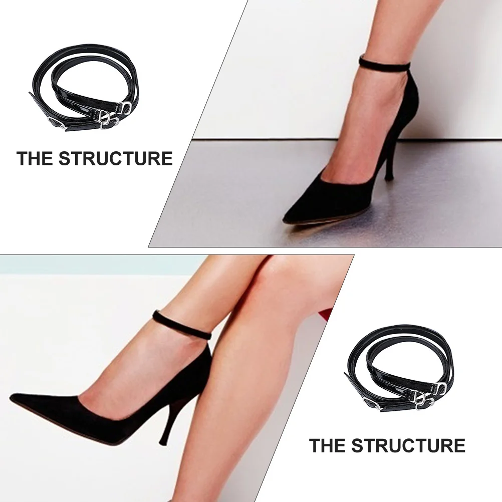 

1Pair Detachable Shoelace for High Heel Secure Fit PU Cross Ankle Straps Women Anti-Drop Shoe Accessories Comfort All