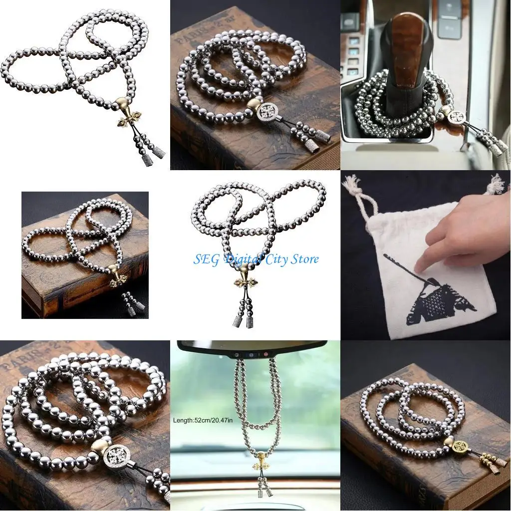 

U75B твердые бусины на запястье ожерелье 108 бусины ожерелье для защиты судьбы Непала молитва ручной браслет из бусин