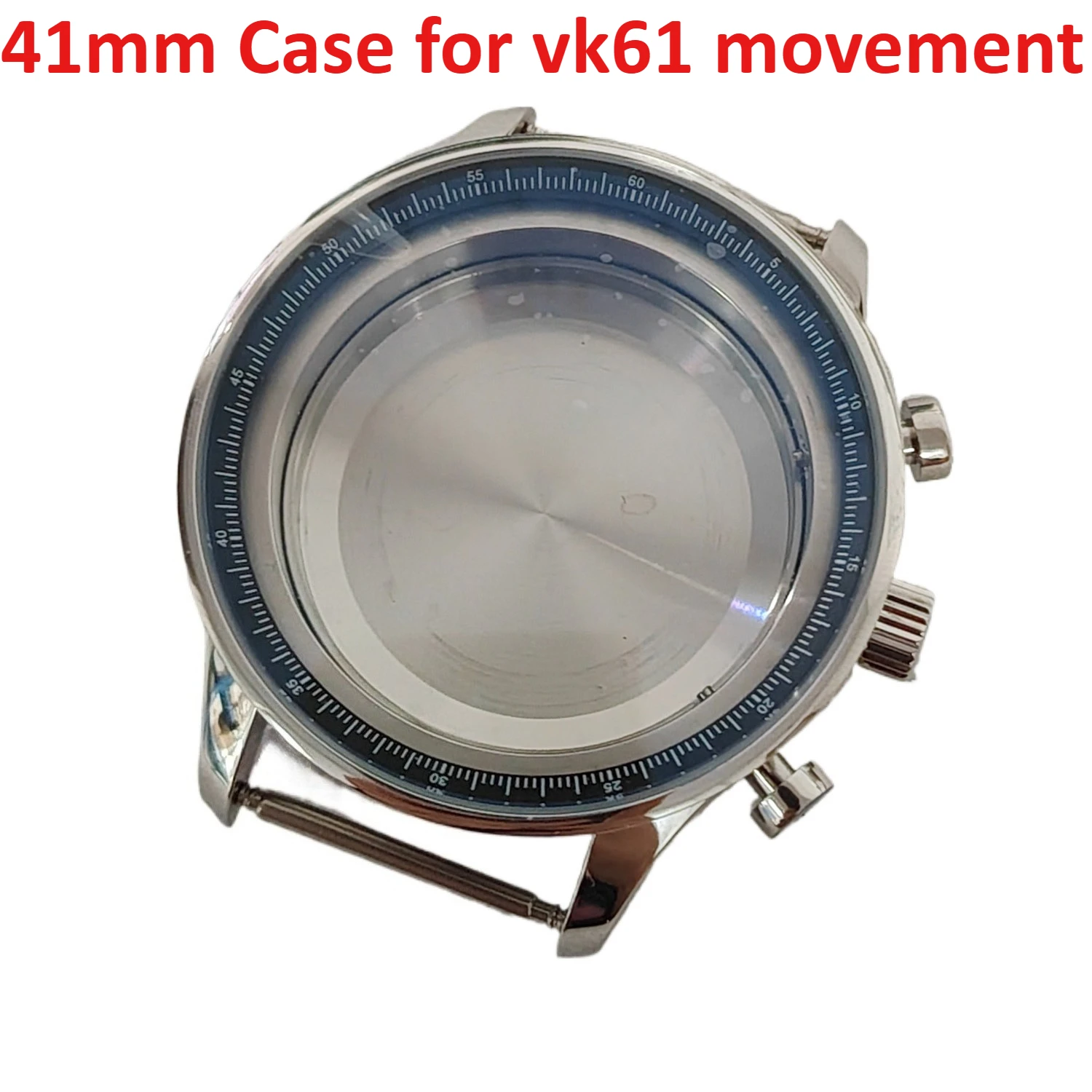 

New for VK61 41mm Stainless Steel Case with Inner Shadow Watch Case Mineral Glass for Quartz Vk61 Movement